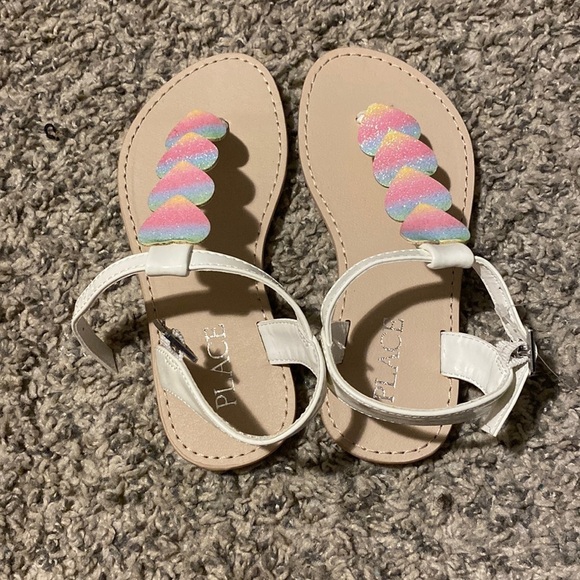 The Children's Place Other - Children’s Places multicolored heart sandals | NWT | Youth size 11